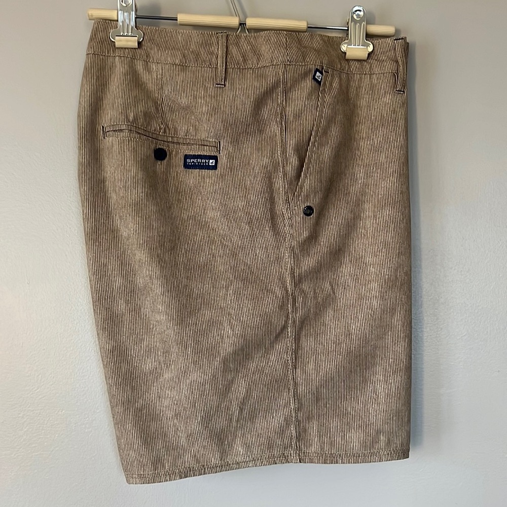 Sperry Top Sider Swim Boat Shorts - Size 38 - Brown PinStripes